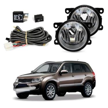 Imagem de Kit Farol de Milha para Grand Vitara 2008 a 2012 Completo com Chicote Botão e Relê Auxiliar Neblina