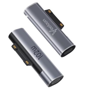 Imagem de Conector de superfície para adaptador de carregamento USB C 1 pacote, 15V 102W tipo C para adaptador magnético de superfície, requer carregador 45W/65W/100W/102W C para acessórios Microsoft Laptop