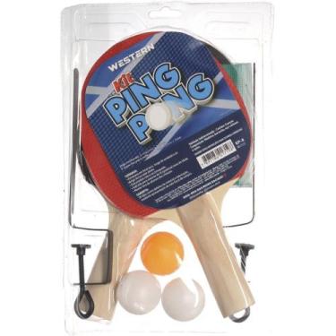 Imagem de Raquete para PING PONG Raquetes+bolas+rede+sup. 8PCS - Western