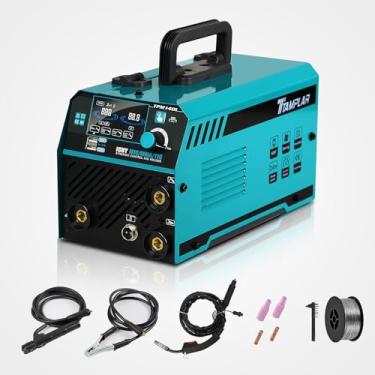 Imagem de TTAMPLAR Soldador Mig 110V 140A Flux Core Mma/Flux Mig/Lift Tig - Máquina De Solda Sem Gás 3 Em 1 Com Display Lcd E Inversor Igbt Tpm-140L