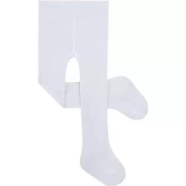 Imagem de Meia Calça Poliamida Branca Lisa 03 a 05 anos - Pimpolho