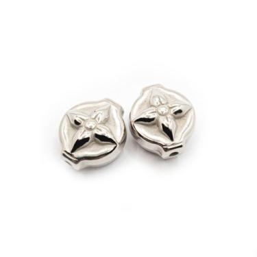 Imagem de Miçanga Flor Níquel 25x20mm 50pçs Entremeios Passante Abs - Macall
