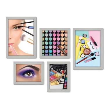 Imagem de Kit Com 5 Quadros Decorativos - Maquiagem - Salão de Beleza - Make - 2