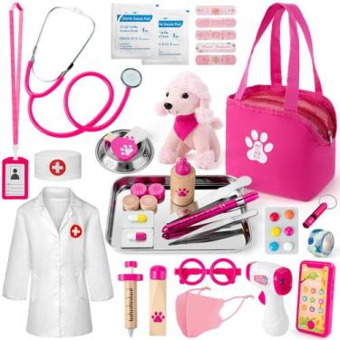 Imagem de Kit médico EFO SHM para crianças e meninas com conjunto de brinquedos 