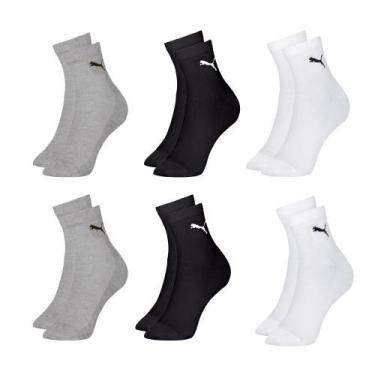 Imagem de Meia Puma Cano Médio Masculina 4510 C/6, Sortido, 39-43