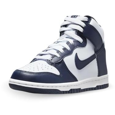 Imagem de Nike Tênis masculino Dunk High Gs, branco azul marinho, 39 EU