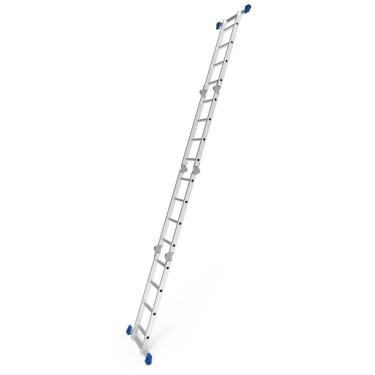 Imagem de Escada de Alumínio Mor Extensível Multifuncional, 16 Degraus