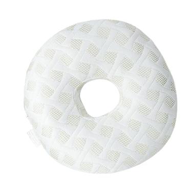 Imagem de Baoblaze Travesseiro de dormir lateral em formato de O com furo, protetor auricular, suporte de pescoço, protetor de pescoço para relaxamento, Branco