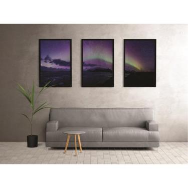 Imagem de Quadro Moldurado Aurora Abstrato Pintura - Fabrika de Festa, Colorido