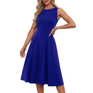 Imagem de Vestido GRACE KARIN Wedding Guest 2025 Summer A Line azul royal