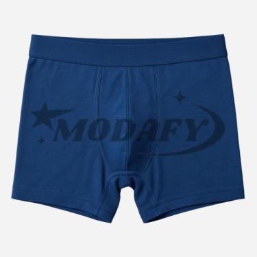 Imagem de kit cueca box cotton, algodão e elastano cor azul marinho de alta qual