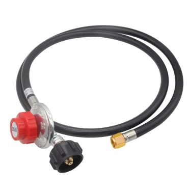 Imagem de Joywayus Regulador ajustável de 1,5 m a 20 PSI com mangueira de propano de alta pressão QCC1/Type1 serve para queimador de propano peru fritadeira defumadora churrasqueira
