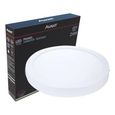 Imagem de 2X Painel Plafon Led Sobrepor Redondo 24W Branco Neutro 4000