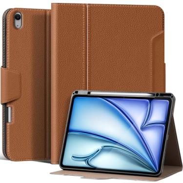 Imagem de XFYKJIN Capa para iPad Air de 13 polegadas modelo M3/M2 2024/2025, capa fólio inteligente premium com função despertar/hibernar automaticamente, suporte para Apple Pencil 2, suporte multiângulo e