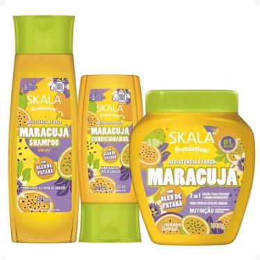 Imagem de Kit Skala Maracuja: Shampoo 325ml e Condicionador 200ml + Creme De Tratamento 1000g