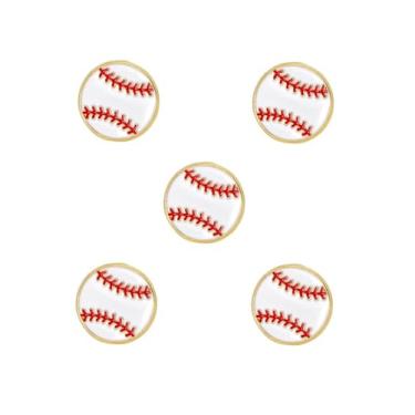 Imagem de 4 broches de esmalte fofos para basquete, futebol, vôlei, tênis, alfinetes, alfinetes, bolas, broches para fãs de mochila, chapéu, decoração, Medium, Metal, Sem Pedra Preciosa