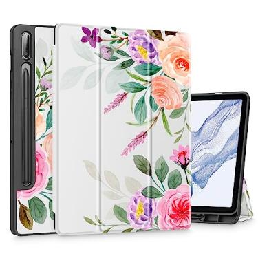 Imagem de Mektron Capa para Samsung Galaxy Tab S9 FE / S9 11 polegadas 2023 X710/X716B/X718U, capa rígida fosca embutida com função de despertar/hibernar automaticamente, suporte multiângulo para Galaxy S9,