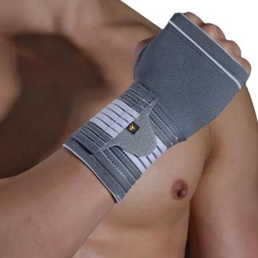 Imagem de Munhequeira De Pulso Gold Sports Pro  de Compressão Com Bandagem de Ajuste-Unissex