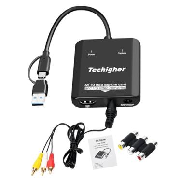 Imagem de Conversor VHS para digital e adaptador RCA para HDMI Placa de captura de vídeo USB para VCR/DVD/AV/PS2/Wii, conversor av para hdmi para saída de exibição, adaptador hdmi wii, salvar/converter vídeo