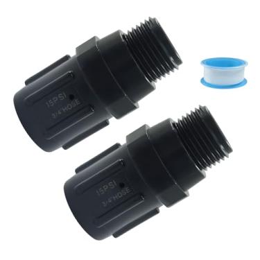 Imagem de Biaungdo Pacote com 2, regulador de pressão de irrigação por gotejamento de 15 PSI, redutor de pressão de 3/4 polegadas FHT x 3/4 polegadas MHT válvula de baixo fluxo para sistema de irrigação por