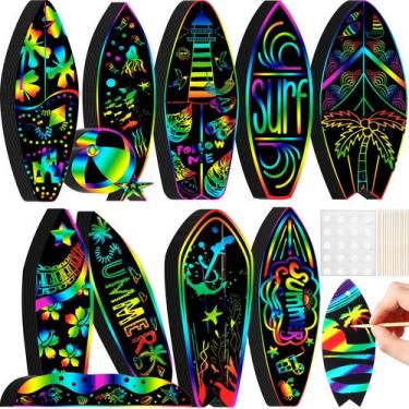 Imagem de Craft Set Motionchic Summer Surfboard Scratch Cards Kids
