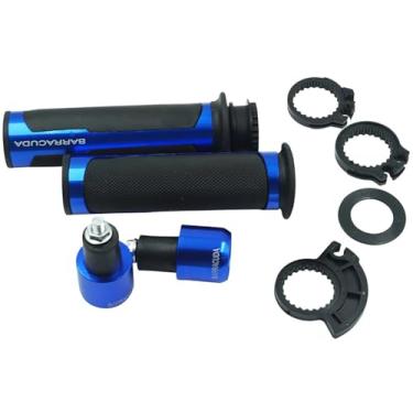 Imagem de Punhos de guidão de alumínio CNC com câmeras de aceleração para motocicleta, quadriciclo, Dirt Bike (azul)