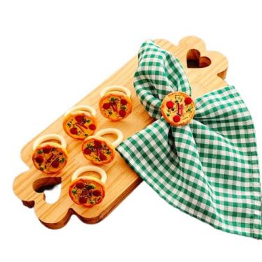 Imagem de Kit 10 Anéis Porta Guardanapo Argola Prendedor Mesa Posta Pizza - Cria
