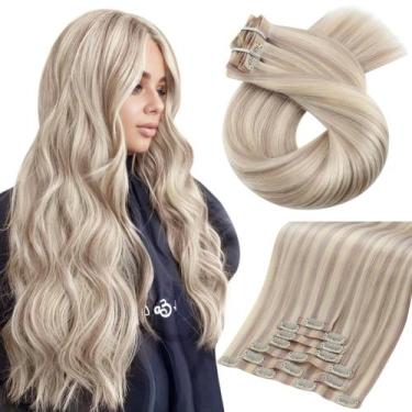 Imagem de Clip in Hair Extensions Moresoo Seamless Human Hair 120g