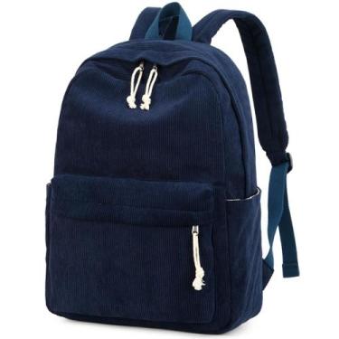 Imagem de Mochila escolar BTOOP Corduroy para adolescentes e laptop de 17 polega