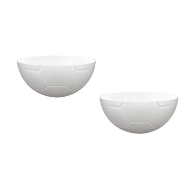 Imagem de Kit 2 Petisqueira Futebol Branco 240Ml Plástico