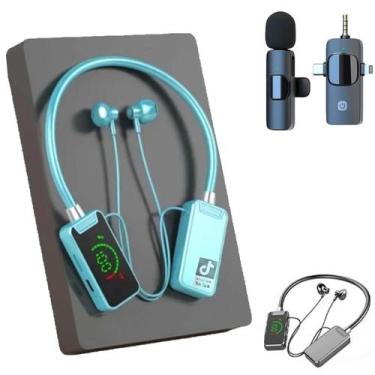 Imagem de Placa de som sem fio, fones de ouvido de transmissão ao vivo, azuis - 