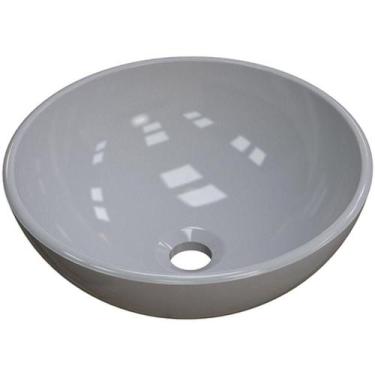 Imagem de Cuba De Apoio Redonda C01 Para Banheiro R35W Cinza - LYAM DECOR