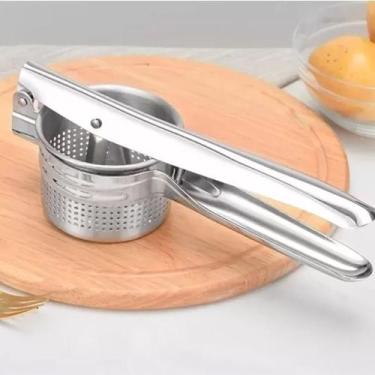 Imagem de Espremedor Batatas Inox Amassador Legumes Manual Profissional Resisten