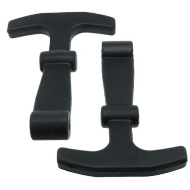 Imagem de Dsjnf Trava para acampamento refrigerada com alça em T de borracha preta de substituição para refrigerador de silicone com alça em T, 2 peças