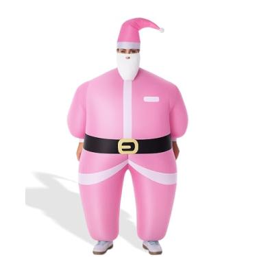 Imagem de Halloscume Fantasia inflável de esqueleto gato preto peru fantasia adulto engraçado animal cosplay roupa para Halloween, Ação de Graças, mulheres, homens, festa cosplay (Papai Noel)