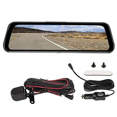 Imagem de Asixxsix Câmera de Espelho Retrovisor, Câmera de Backup de Câmera de Espelho de 9 Polegadas Com ângulo Amplo de 170 °, WiFi Connect Controle de Voz, Espelho Retrovisor de Ouvido, Gravador (K66)