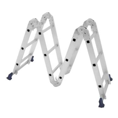 Imagem de Escada de Alumínio Articulada 4x3 12 Degraus EVALD