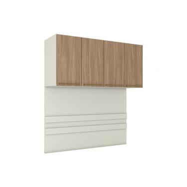 Imagem de Armário Ponte Modulado Aéreo Casal MC11 Seletto c/ 4 Portas Areia/Jequitibá - Henn