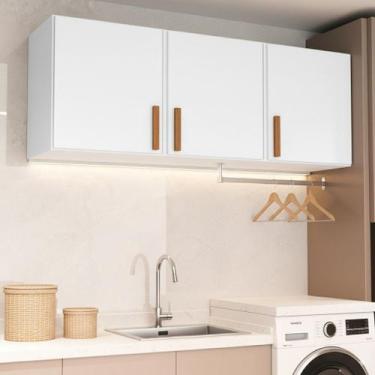 Imagem de Armário Aéreo 3 Portas 120cm Multiuso Cozinha Área de Serviço - Mobish