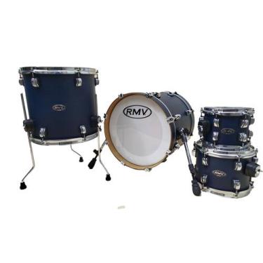 Imagem de Bateria Exclusive Azul Bumbo 16,Ton 8,10 e Surdo 14 Shell Pack - RMV