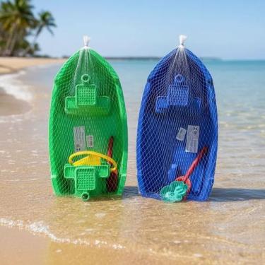 Imagem de Kit 2 Brinquedo Barco Praia Banho Piscina Pazinha Forma - Mini Toys
