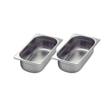 Imagem de Kit de 2 Cubas Gastronômicas Sem Tampa Inox 1/3 150mm - Zepper