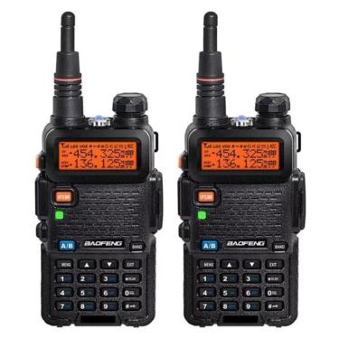Imagem de Kit 2 Rádios Comunicador Dual Band Baofeng Uv-5R Vhf Uhf