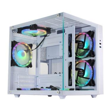 Imagem de Gabinete Gamer Aquario Micro White W2Sb