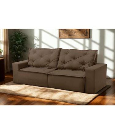 Imagem de Sofá Retrátil e Reclinável 2 lugares com Molas 1,50m Atenas Suede Mirr