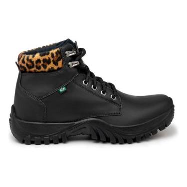 Imagem de Coturno Feminino Para Trabalho Bota Coturno Adventure Antiderrapante E