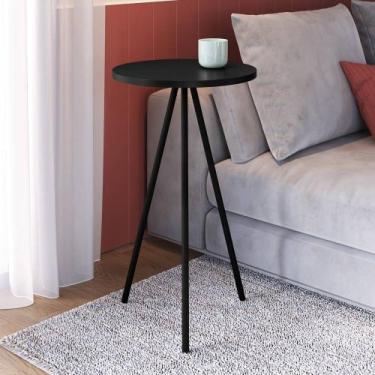 Imagem de Mesa Lateral de Apoio com pés metálicos 35X35cm Complementos Artesano,