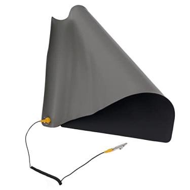 Imagem de Tapete de mesa antiestático com fio de aterramento Almofada de bancada de borracha antiderrapante para manutenção eletrônica Design à prova de choque de 3 camadas Material de