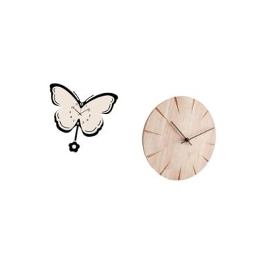 Imagem de Fenteer Relógio de Parede Decorativo de Borboleta Acrílica, Relógio de Pendurar Silencioso E Sem -taque, Design Criativo para Escritório, Sala de Jantar,