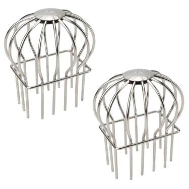 Imagem de Pacote com 2 filtros de proteção de calha, filtros de calha de aço inoxidável para drenos quadrados, capas de calha resistentes para bloquear folhas, sementes e detritos (tamanho: 5 x 7 cm)